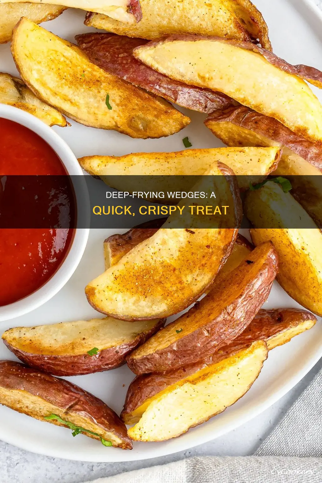 how to cook wedges in a deep fryer