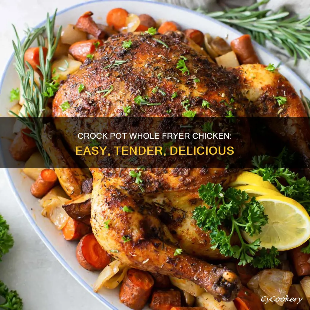 how to cook whole fryer chicken in crock pot