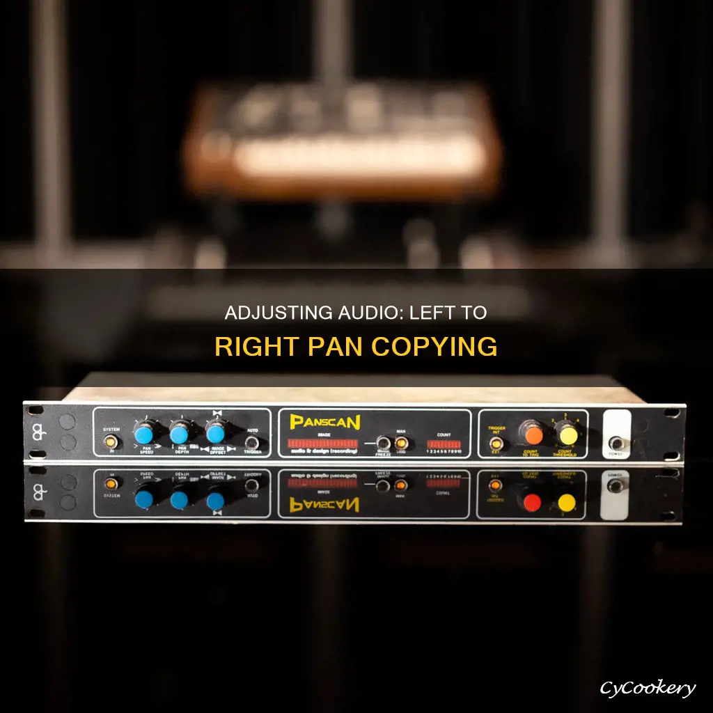 how to copy audio from left pan to right pan