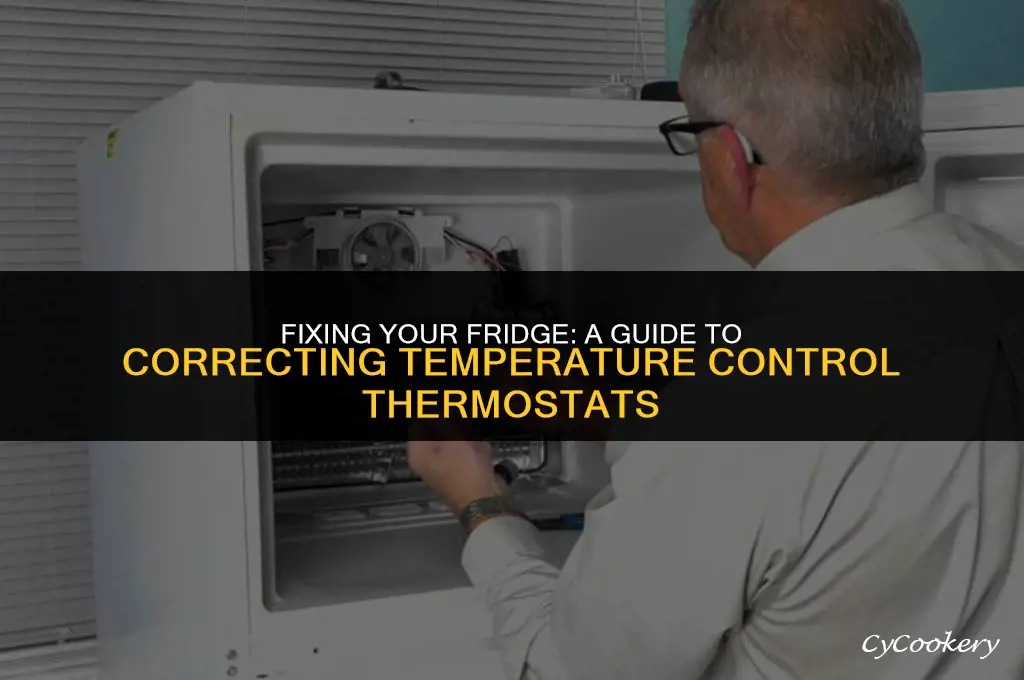 how to correct a refrigerator temperature control thermostat