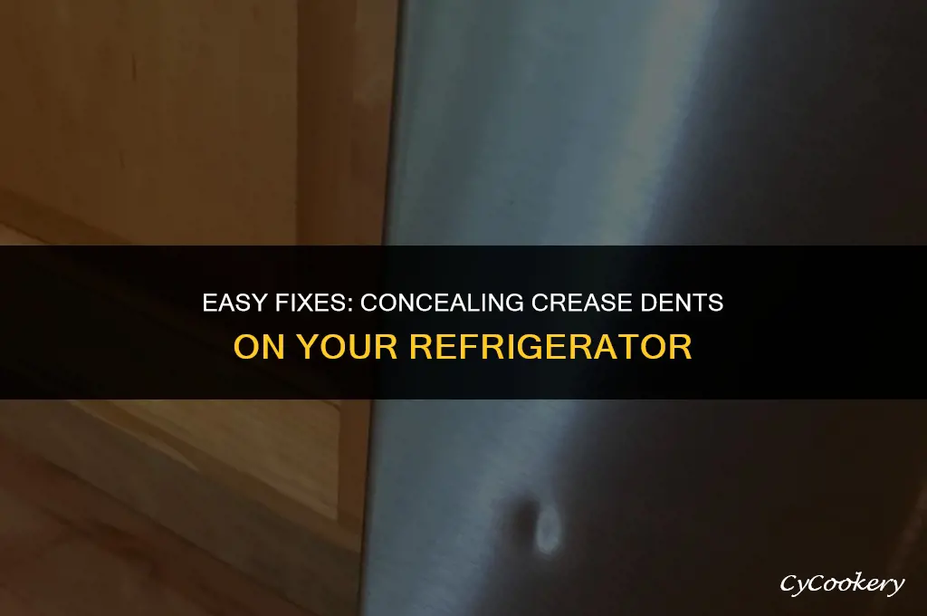 how to cover a crease dent in your refrigerator