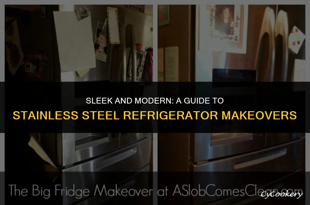 how to cover a refrigerator with stainless steel