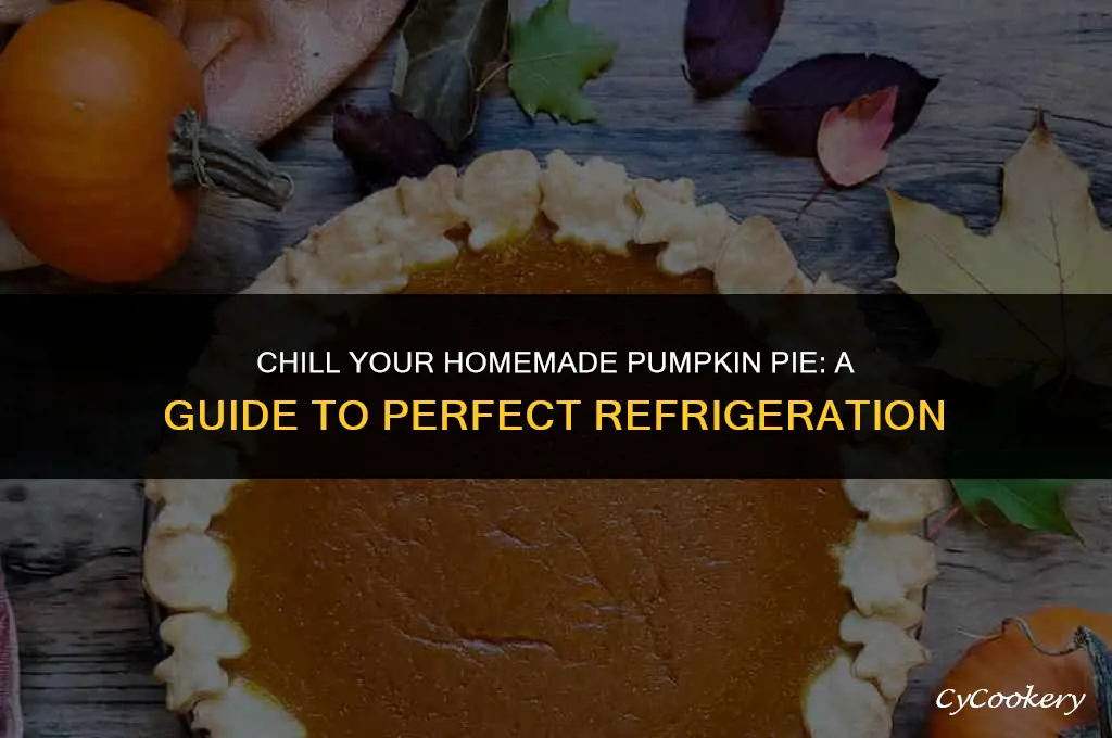 how to cover homemade pumpkin pie in refrigerator