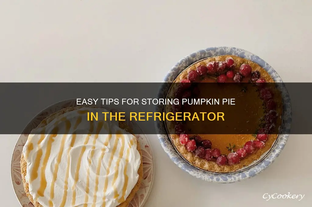 how to cover pumpkin pie in refrigerator