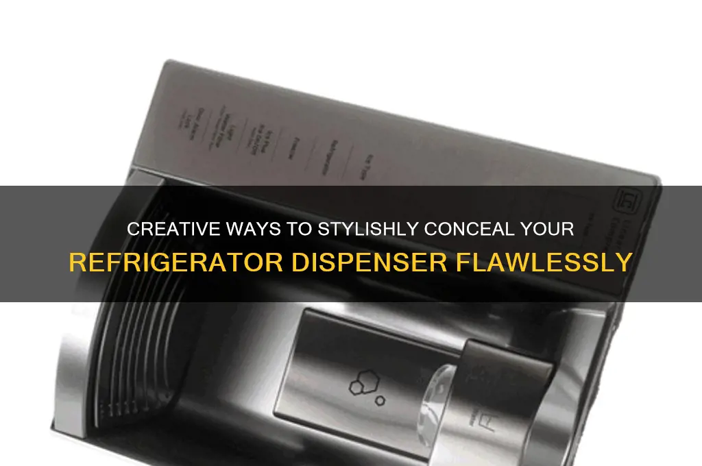how to cover up a refrigerator dispenser