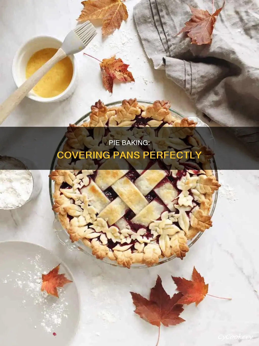 how to covr pan pie while baking