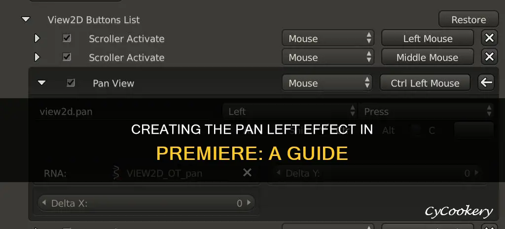 how to creat pan left effect in premiere