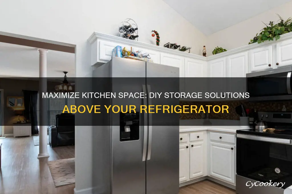 how to create storage above a refrigerator