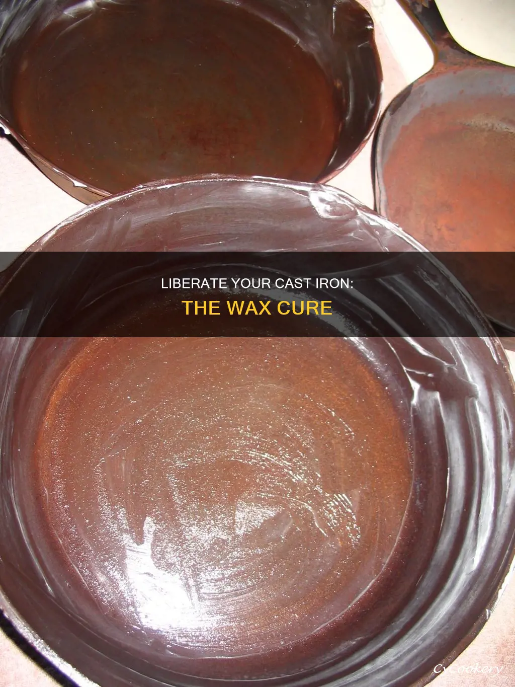 how to cure cast iron pan with wax