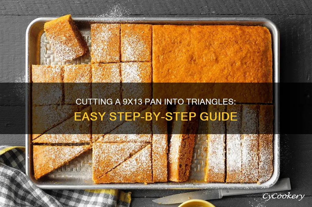 how to cut 9x13 pan into triangles