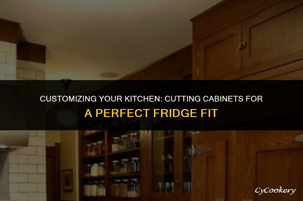 how to cut a cabinet to fit a refrigerator