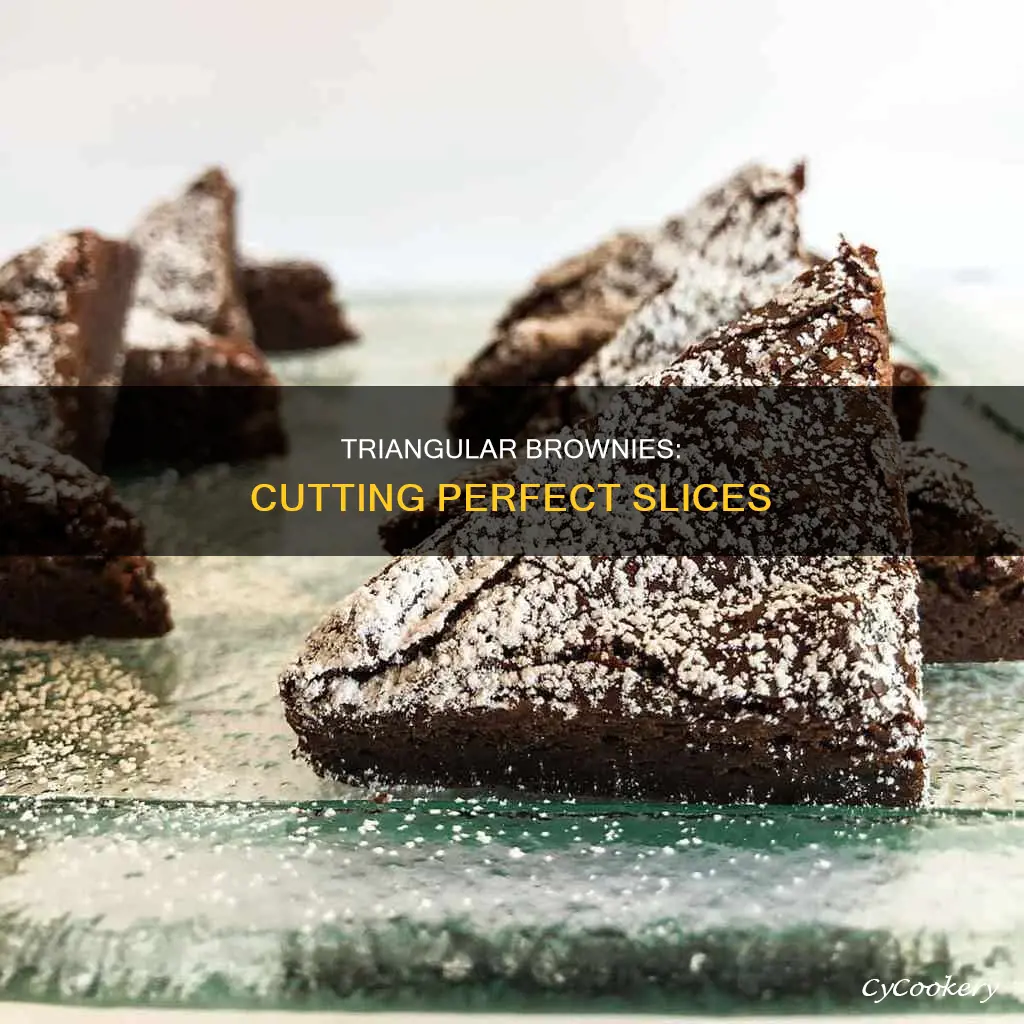 how to cut a pan of brownies into triangles