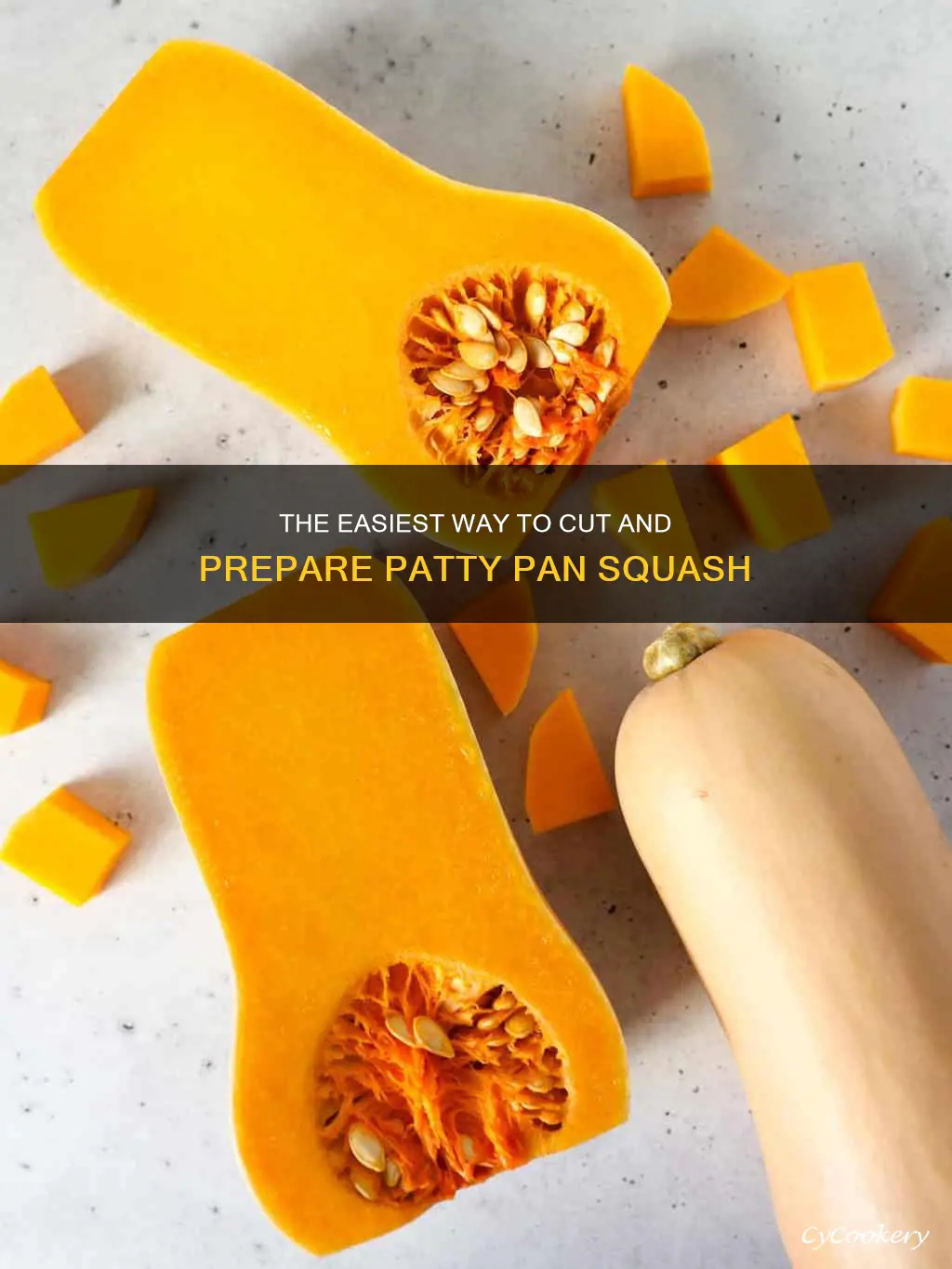how to cut a white patty pan squash