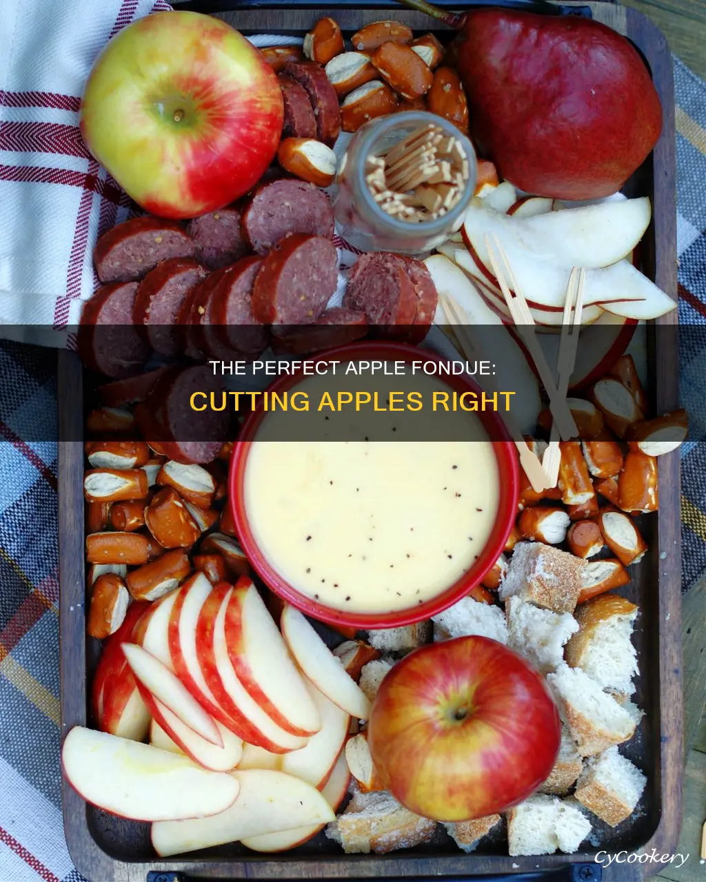 how to cut apples for fondue