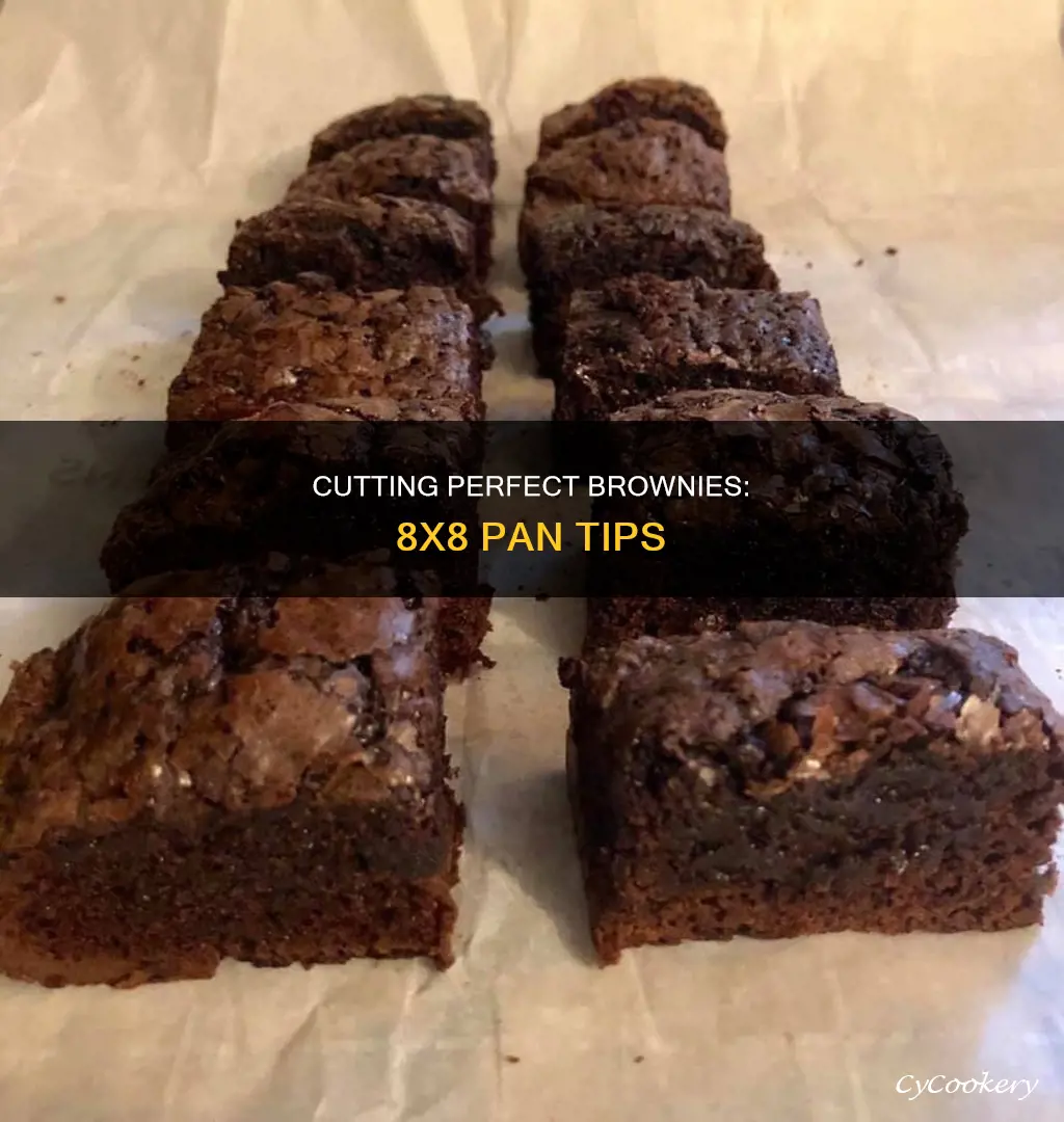 how to cut brownies in a 8x8 pan