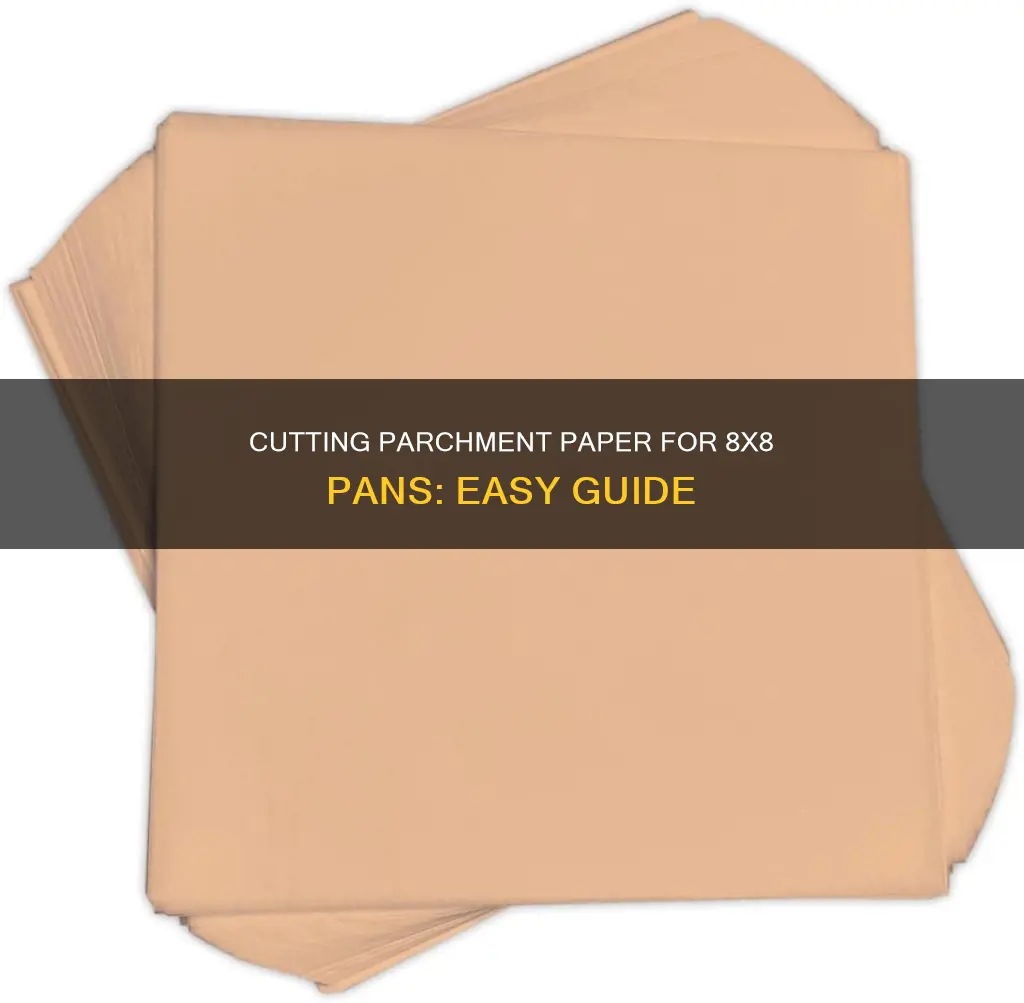 how to cut parchment paper for 8x8 pan