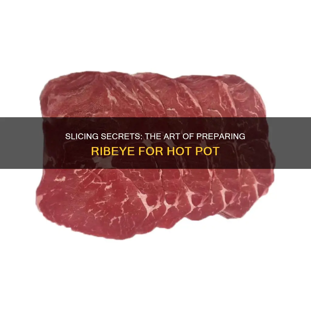 how to cut ribeye for hot pot