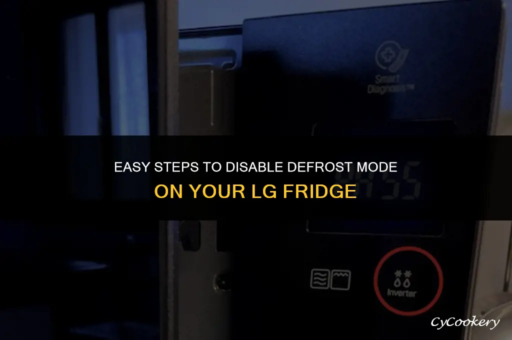 how to deactivate defrost mode on lg refrigerator