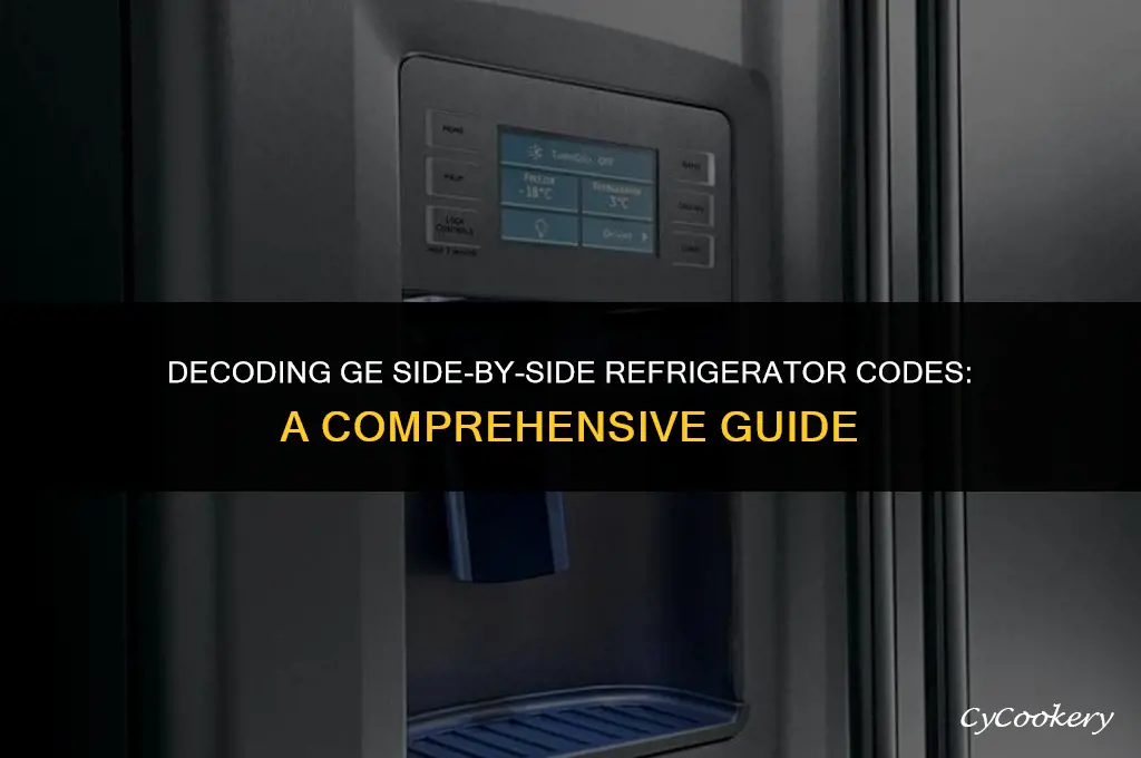 how to decode ge side by side refrigerator codes