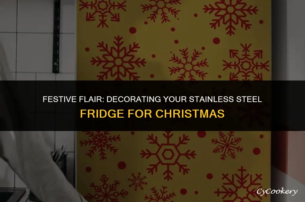 how to decorate stainless steel refrigerator for christmas