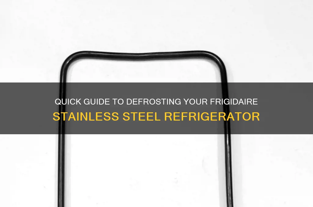 how to defreeze refrigerator frigidaire stainless steel