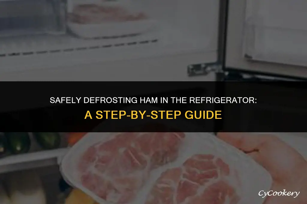 how to defrost a ham in the refrigerator