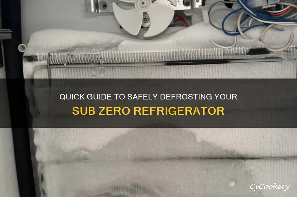 how to defrost a sub zero refrigerator