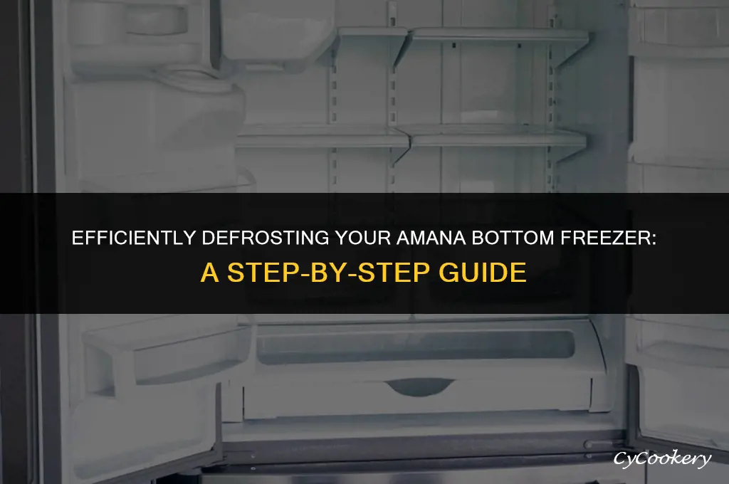 how to defrost bottom freezer on my amana refrigerator