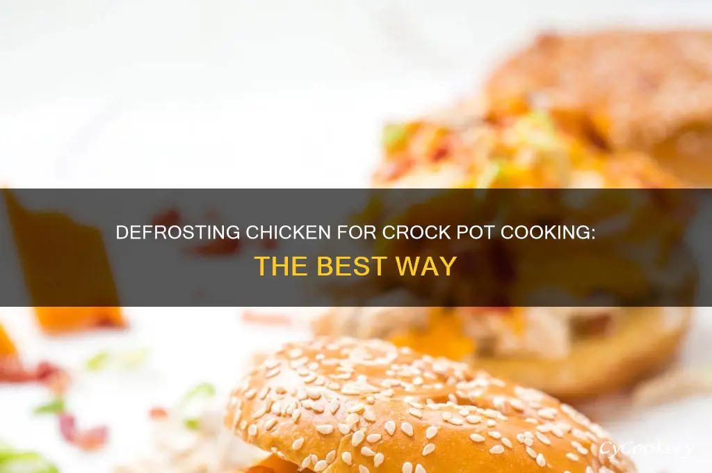 how to defrost chicken to prepare for crock pot cooking