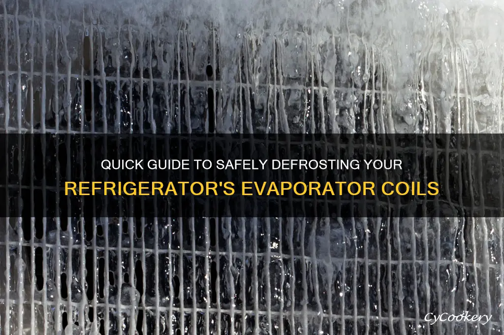 how to defrost evaporator coils on refrigerator