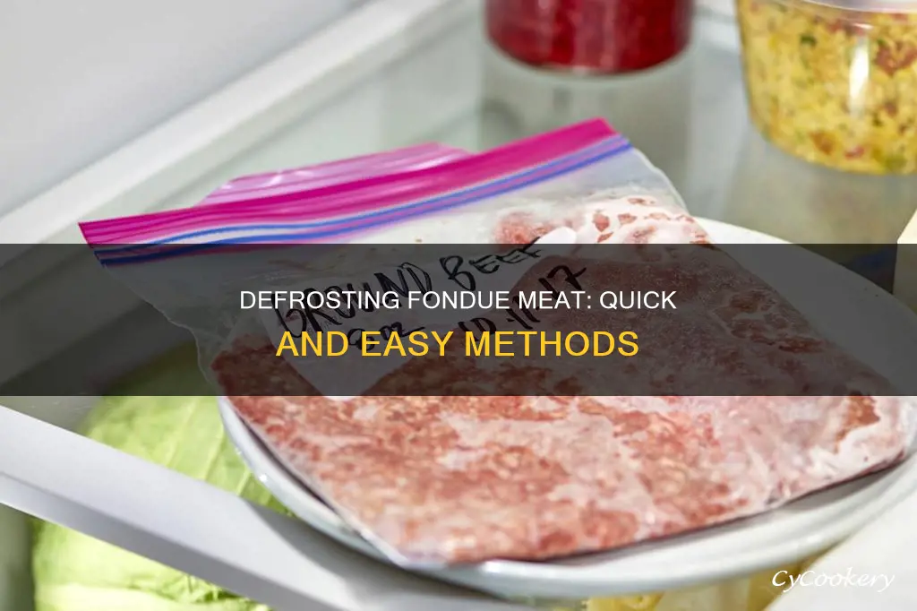 how to defrost fondue meat