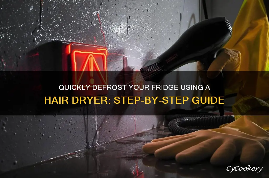 how to defrost refrigerator with hair dryer