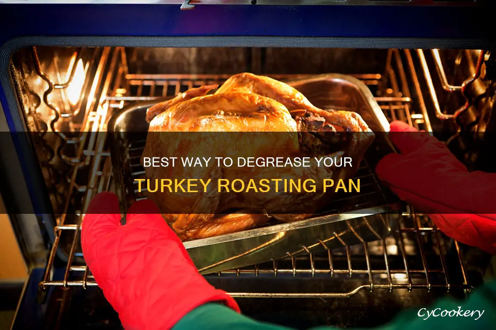 how to degrease turkey roasting pan