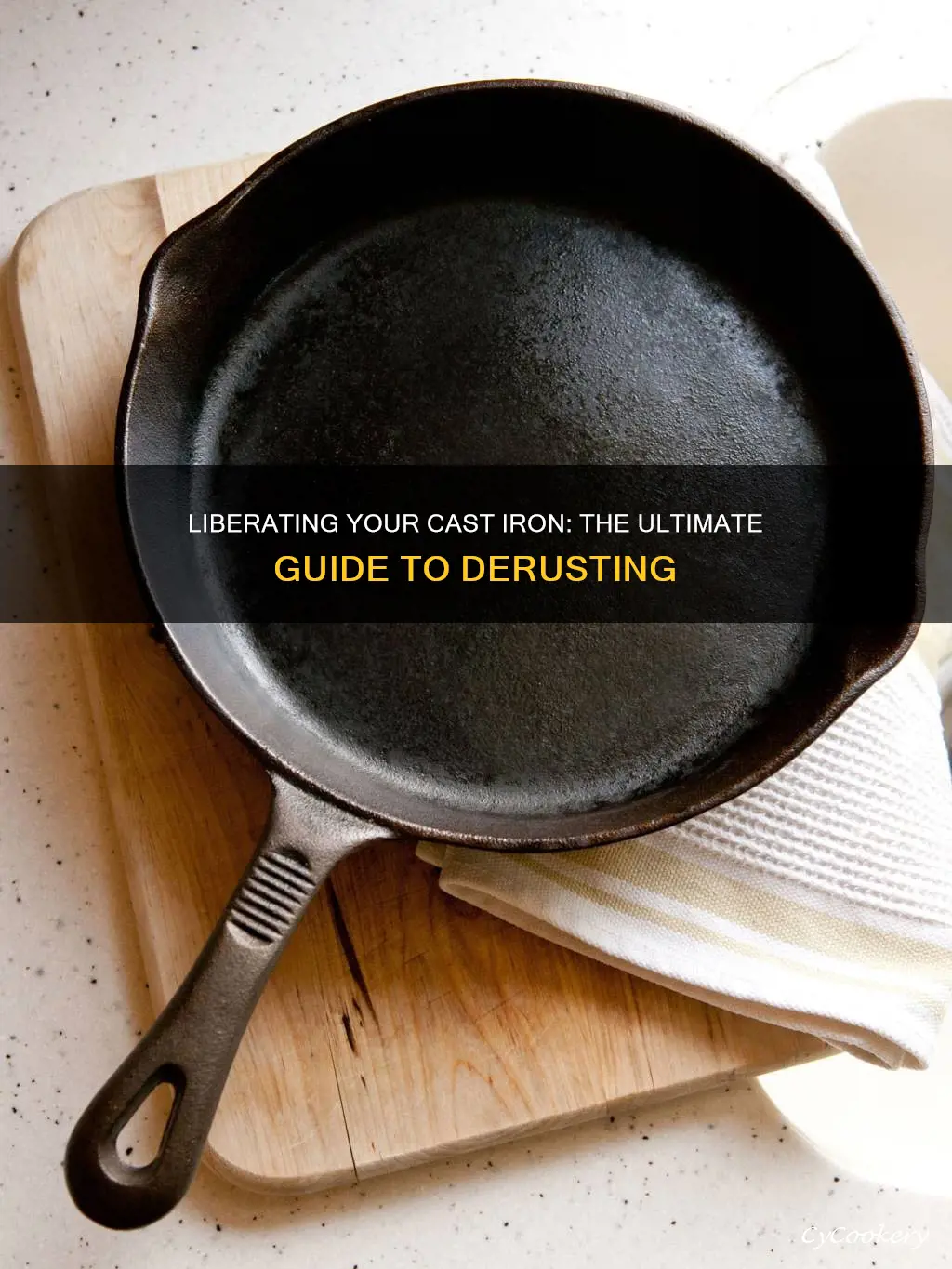 how to derust a cast iron pan