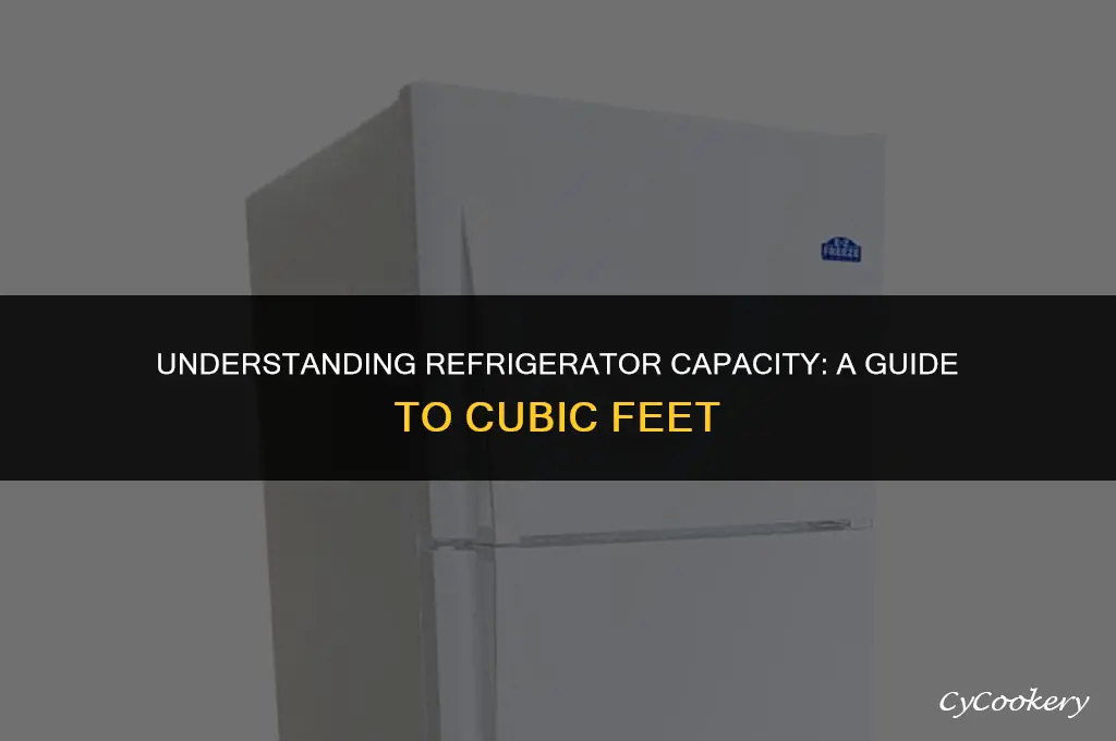 how to describe a cu ft in a refrigerator