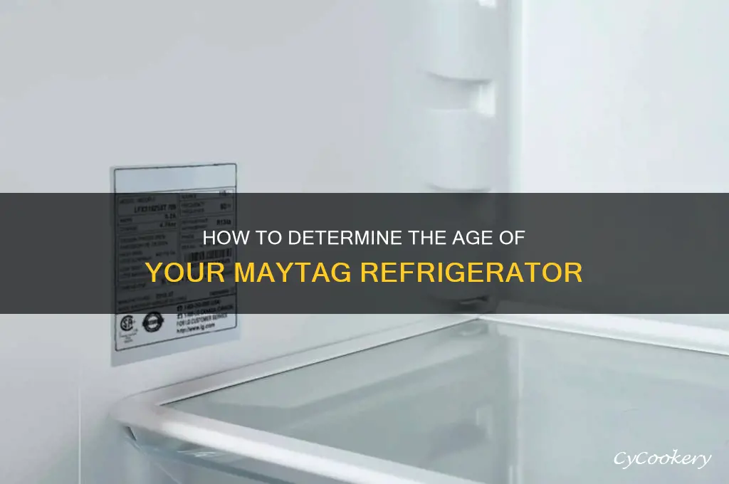 how to determine age of maytag refrigerator