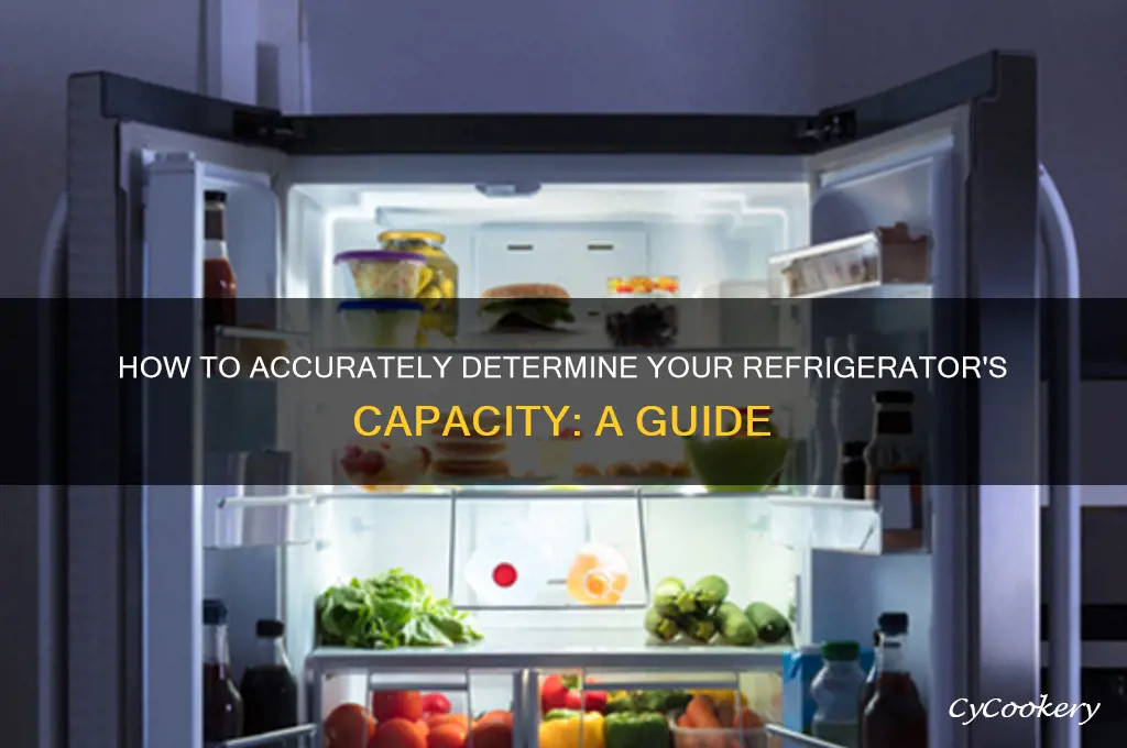 how to determine capacity of my refrigerator