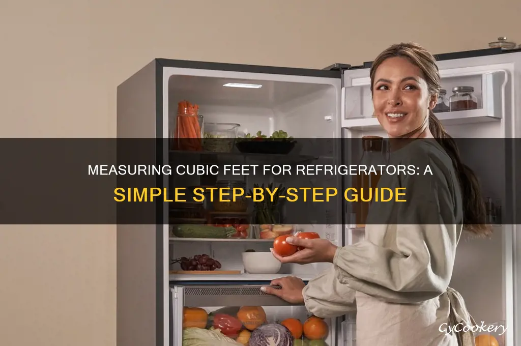 how to determine cubit feet for refrigerators