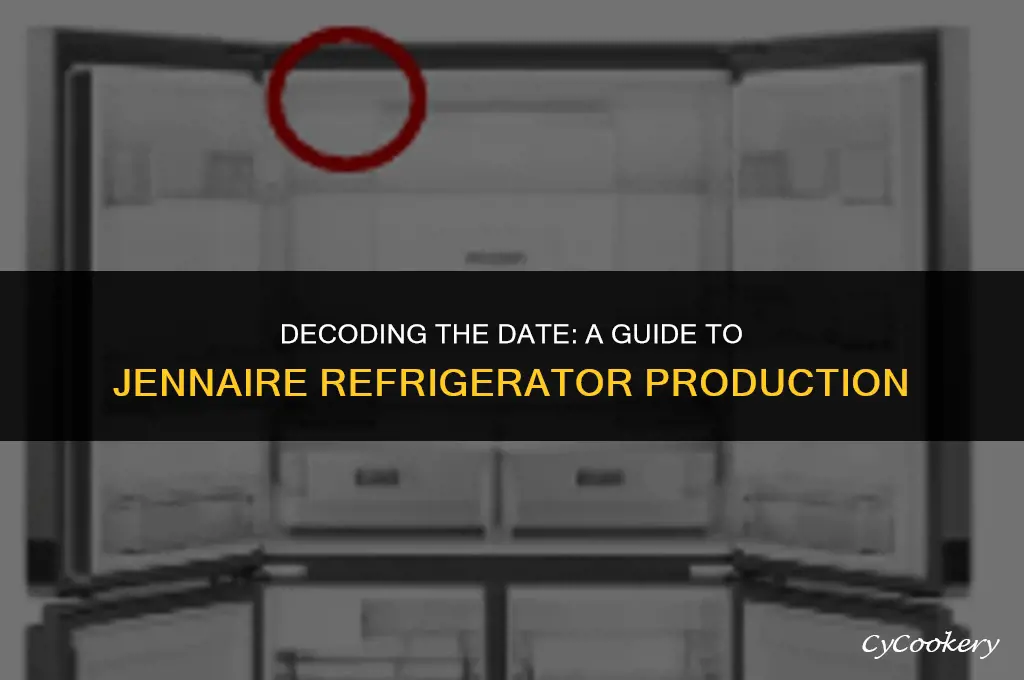 how to determine date of production for jennaire refrigerator