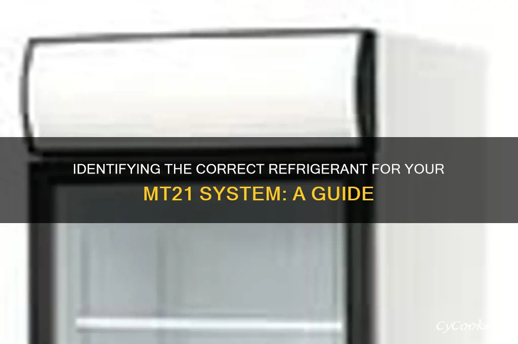how to determine refrigerant used by mt21
