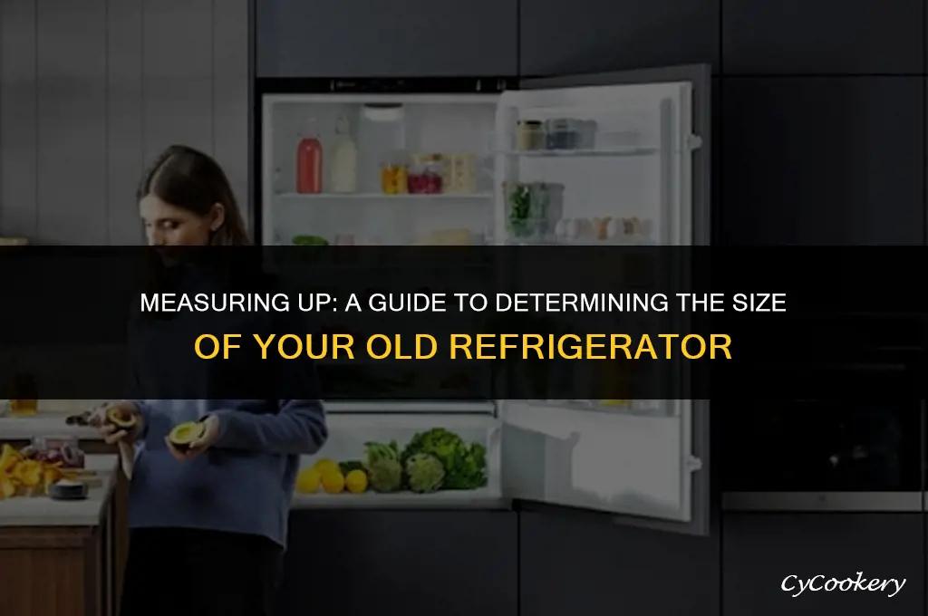 how to determine size of an old refrigerator