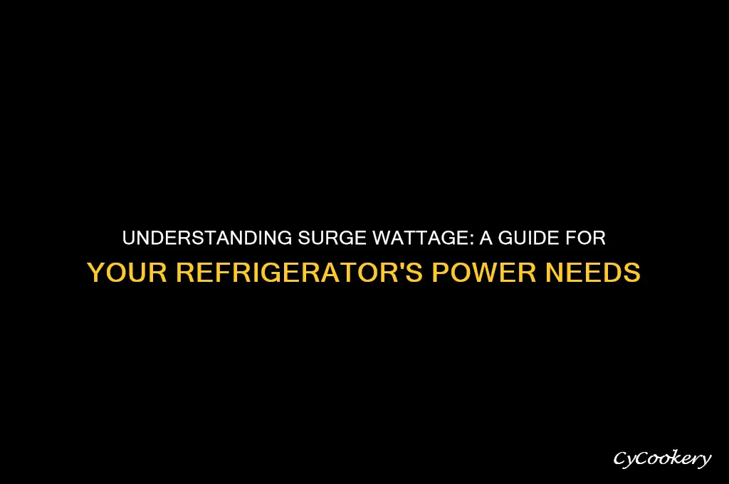 how to determine surge wattage for my refrigerator