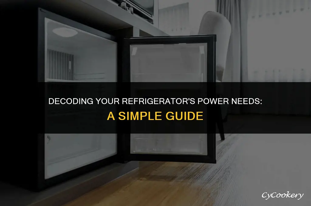 how to determine the power requirements for my refrigerator