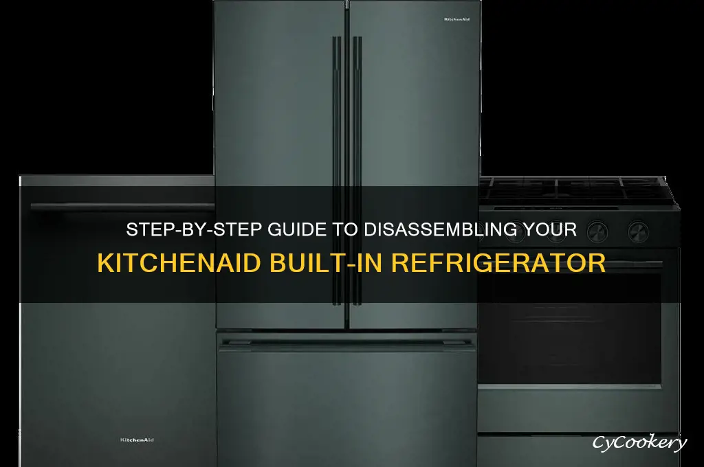 how to disassemble kitchenaid built in refrigerator