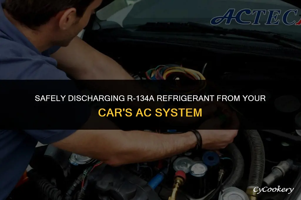 how to discharge 134 refrigerant from car ac
