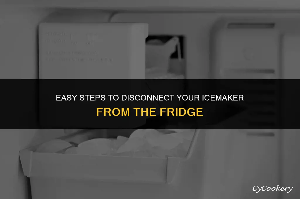 how to disconnect an icemaker from the refrigerator