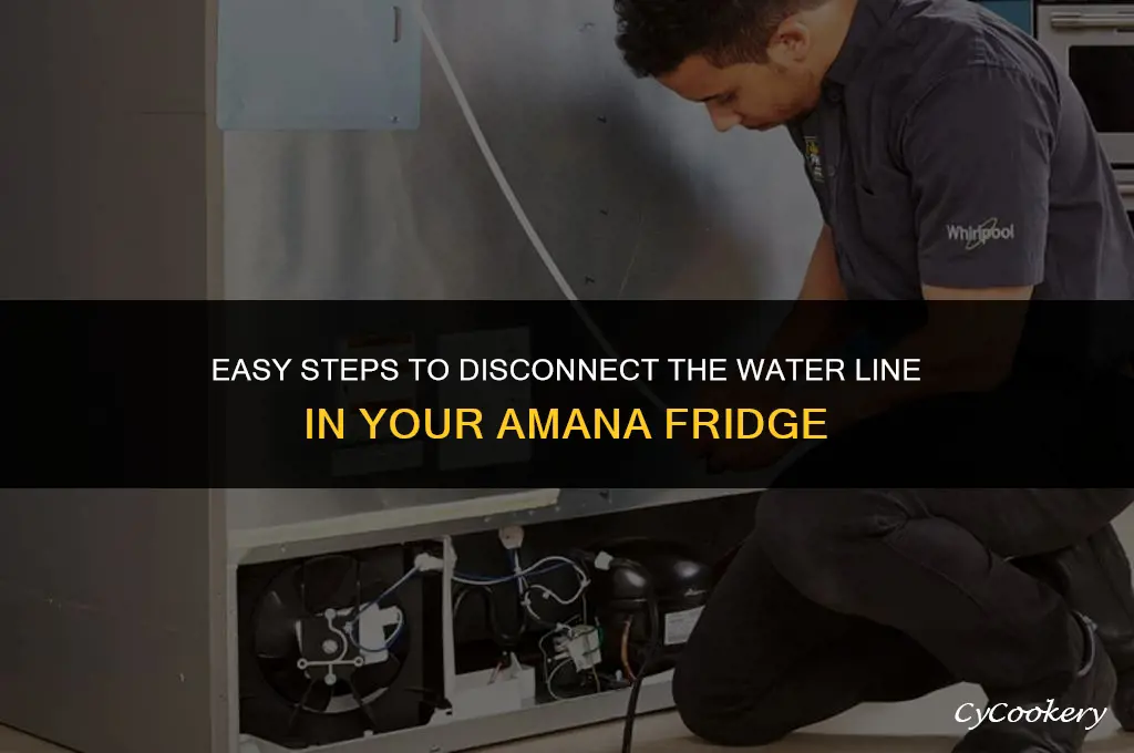 how to disconnect dorr waterline in amana refrigerator