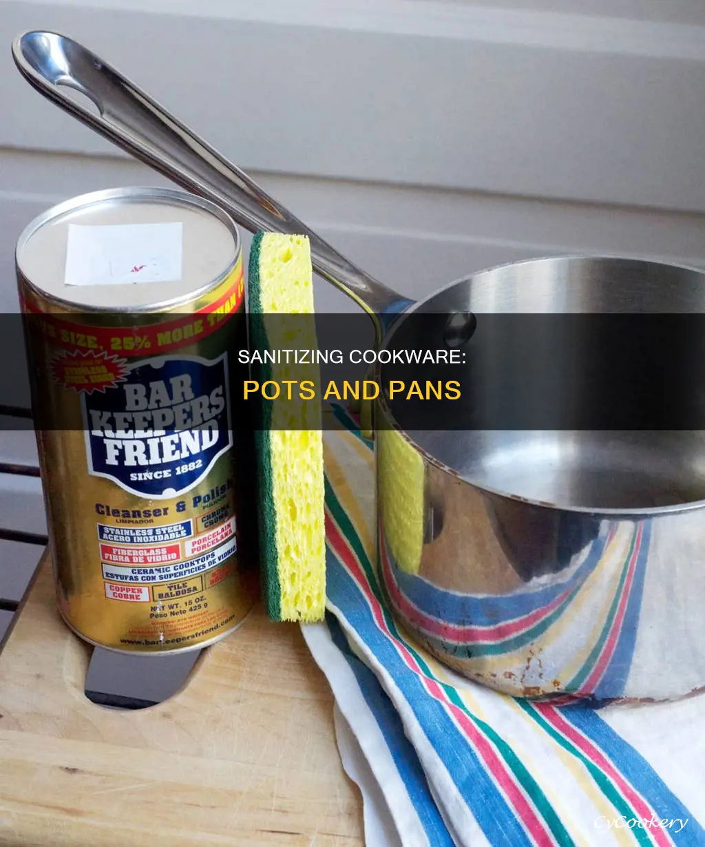 how to disinfect pots and pans