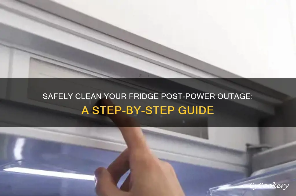 how to disinfect refrigerator after power outage
