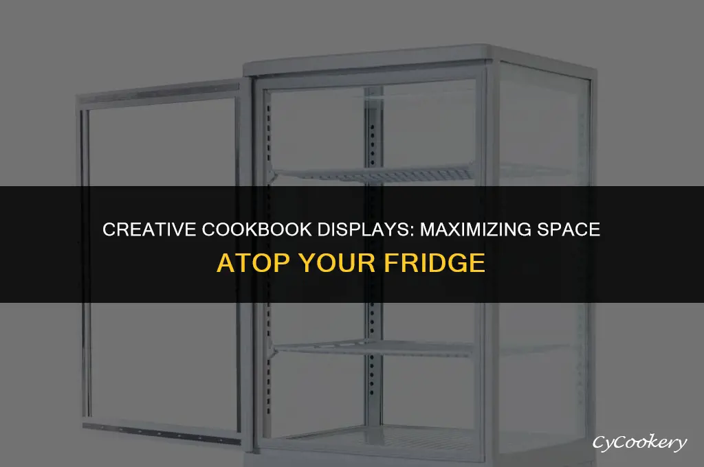 how to display cookbooks on top of refrigerator